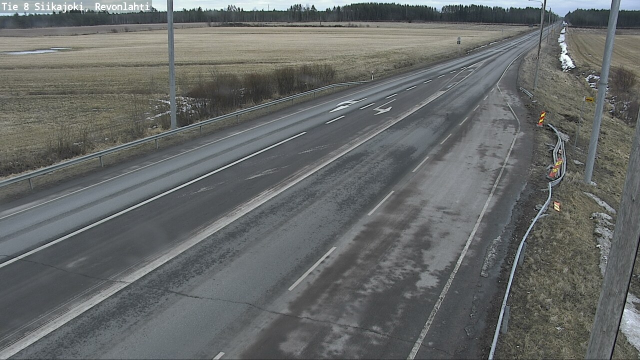 Weather Camera Image Road 8 Siikajoki, Revonlahti, Siikajoki, Pohjois-Pohjanmaa