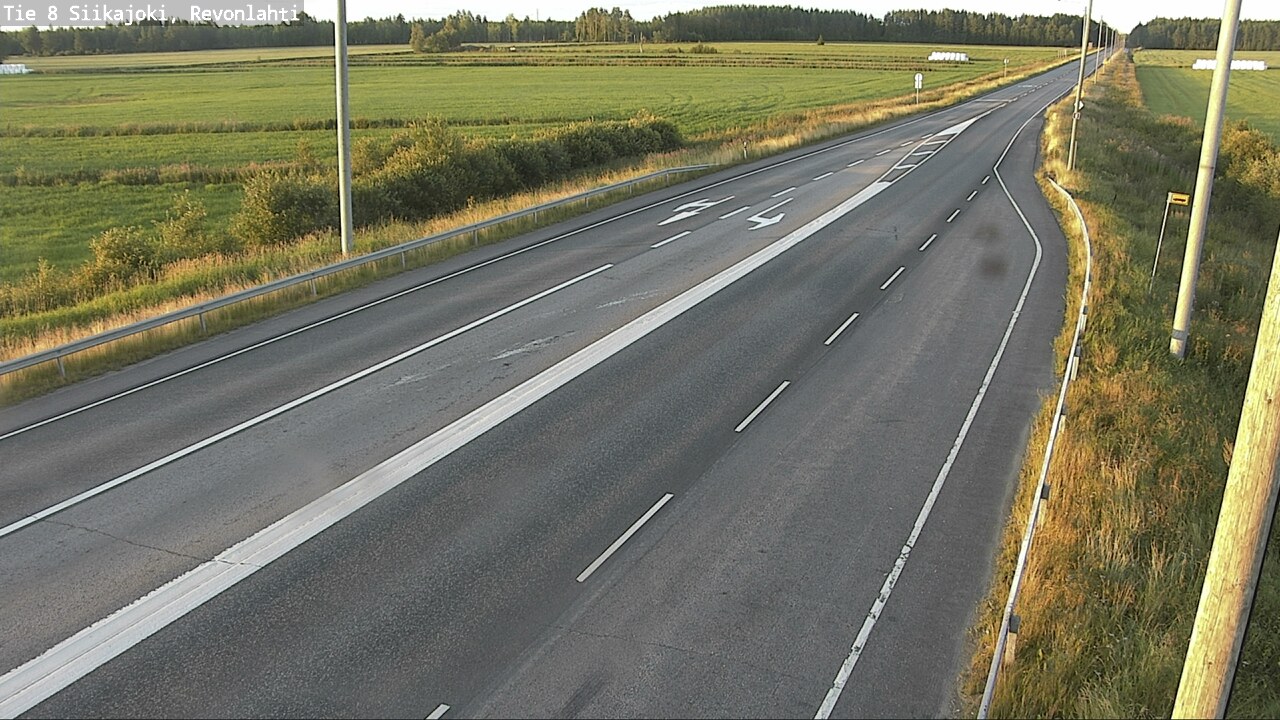 Weather Camera Image Road 8 Siikajoki, Revonlahti, Siikajoki, Pohjois-Pohjanmaa
