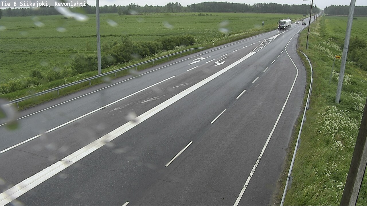Weather Camera Image Road 8 Siikajoki, Revonlahti, Siikajoki, Pohjois-Pohjanmaa