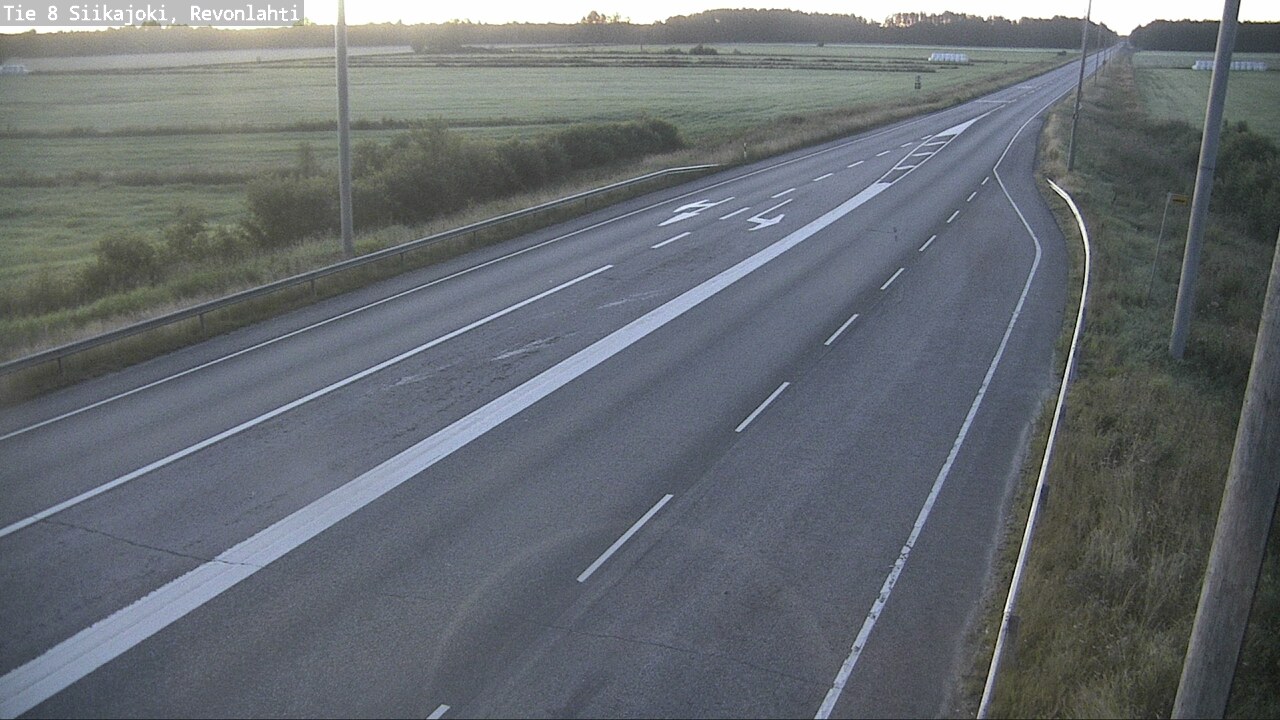 Weather Camera Image Road 8 Siikajoki, Revonlahti, Siikajoki, Pohjois-Pohjanmaa
