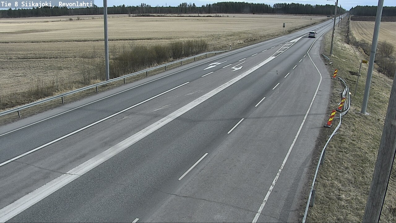 Weather Camera Image Road 8 Siikajoki, Revonlahti, Siikajoki, Pohjois-Pohjanmaa