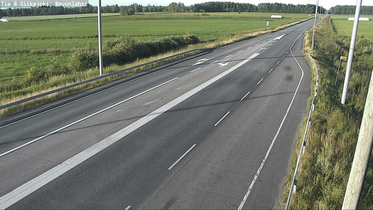 Weather Camera Image Road 8 Siikajoki, Revonlahti, Siikajoki, Pohjois-Pohjanmaa
