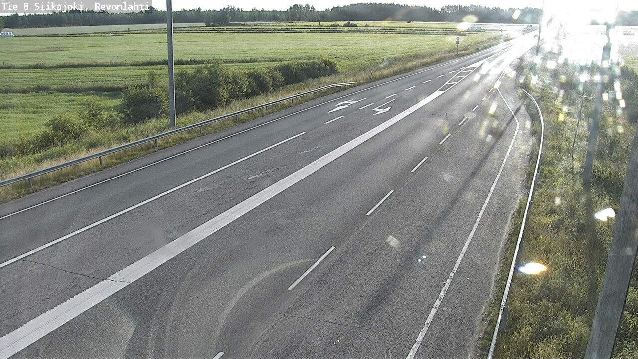 Weather Camera Image Road 8 Siikajoki, Revonlahti, Siikajoki, Pohjois-Pohjanmaa