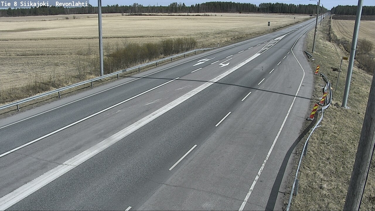 Weather Camera Image Road 8 Siikajoki, Revonlahti, Siikajoki, Pohjois-Pohjanmaa