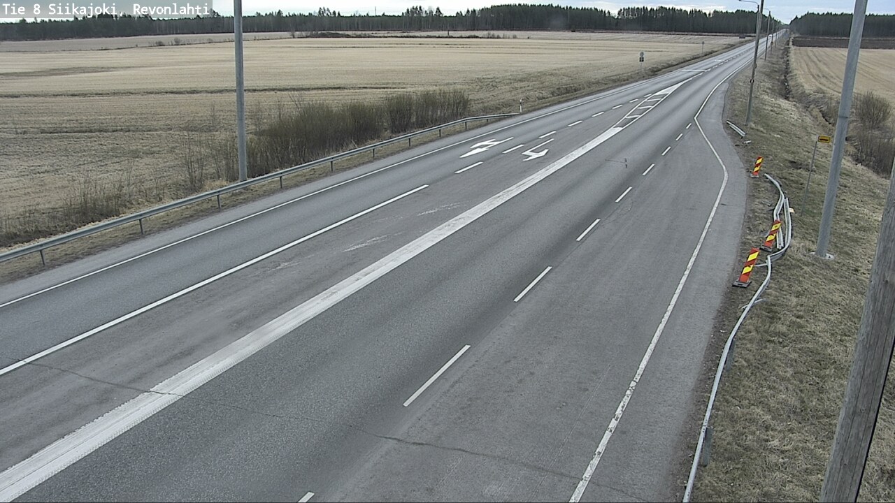 Weather Camera Image Road 8 Siikajoki, Revonlahti, Siikajoki, Pohjois-Pohjanmaa