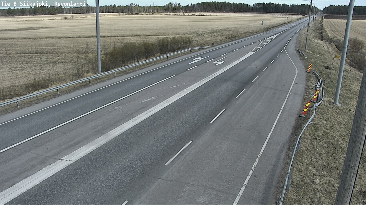 Weather Camera Image Road 8 Siikajoki, Revonlahti, Siikajoki, Pohjois-Pohjanmaa