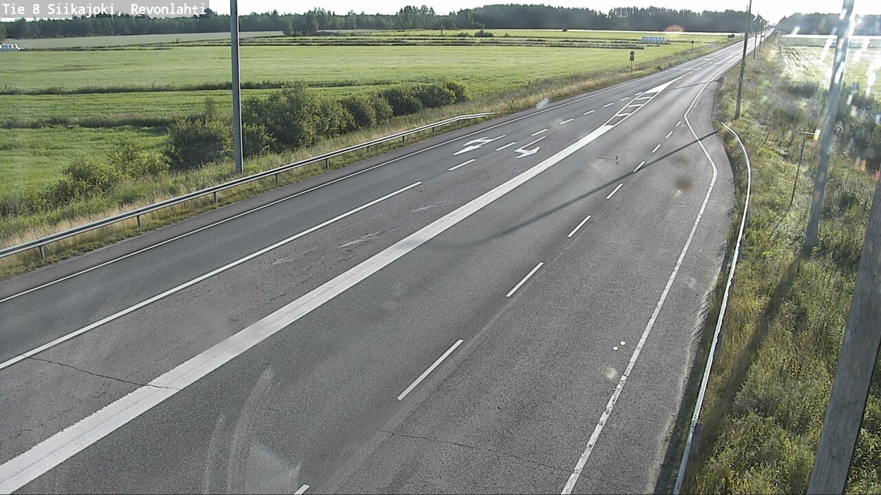 Weather Camera Image Road 8 Siikajoki, Revonlahti, Siikajoki, Pohjois-Pohjanmaa