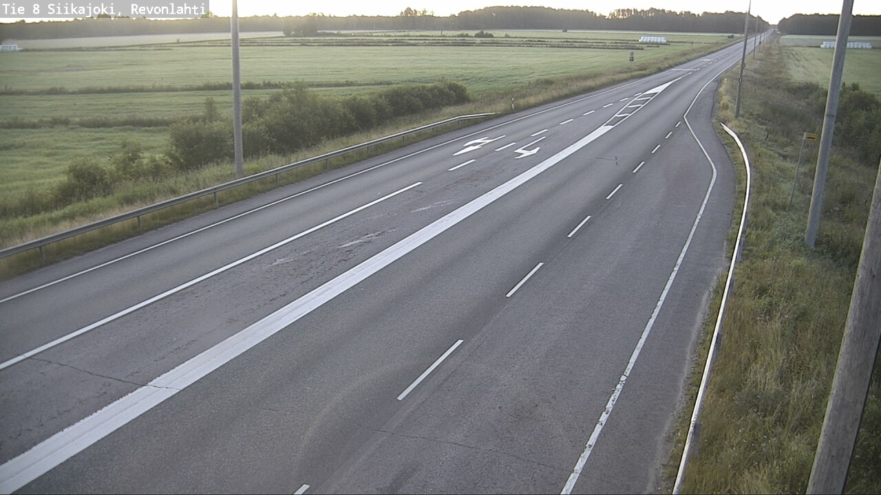 Weather Camera Image Road 8 Siikajoki, Revonlahti, Siikajoki, Pohjois-Pohjanmaa
