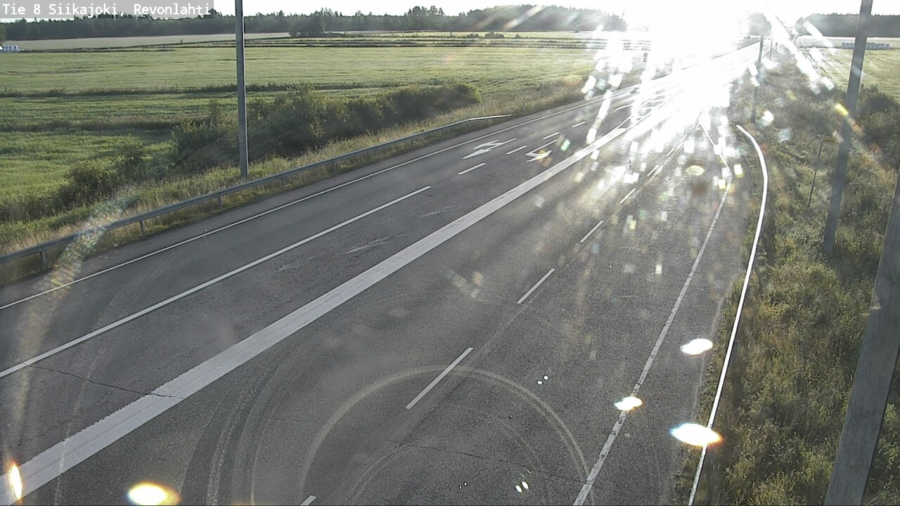 Weather Camera Image Road 8 Siikajoki, Revonlahti, Siikajoki, Pohjois-Pohjanmaa
