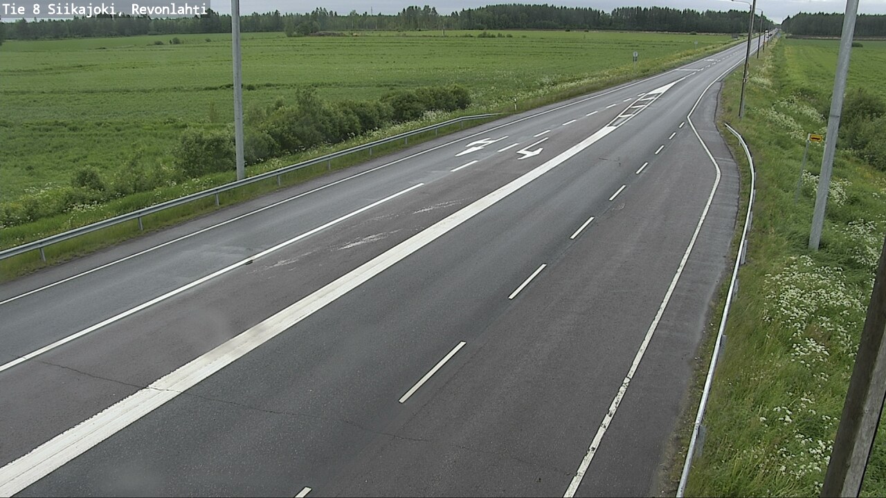 Weather Camera Image Road 8 Siikajoki, Revonlahti, Siikajoki, Pohjois-Pohjanmaa