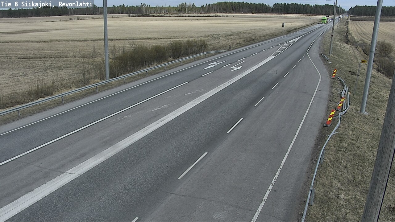 Weather Camera Image Road 8 Siikajoki, Revonlahti, Siikajoki, Pohjois-Pohjanmaa