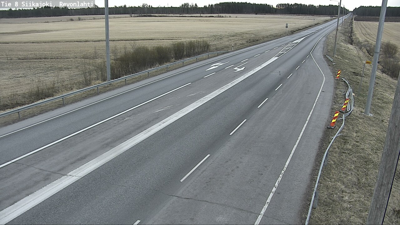 Weather Camera Image Road 8 Siikajoki, Revonlahti, Siikajoki, Pohjois-Pohjanmaa