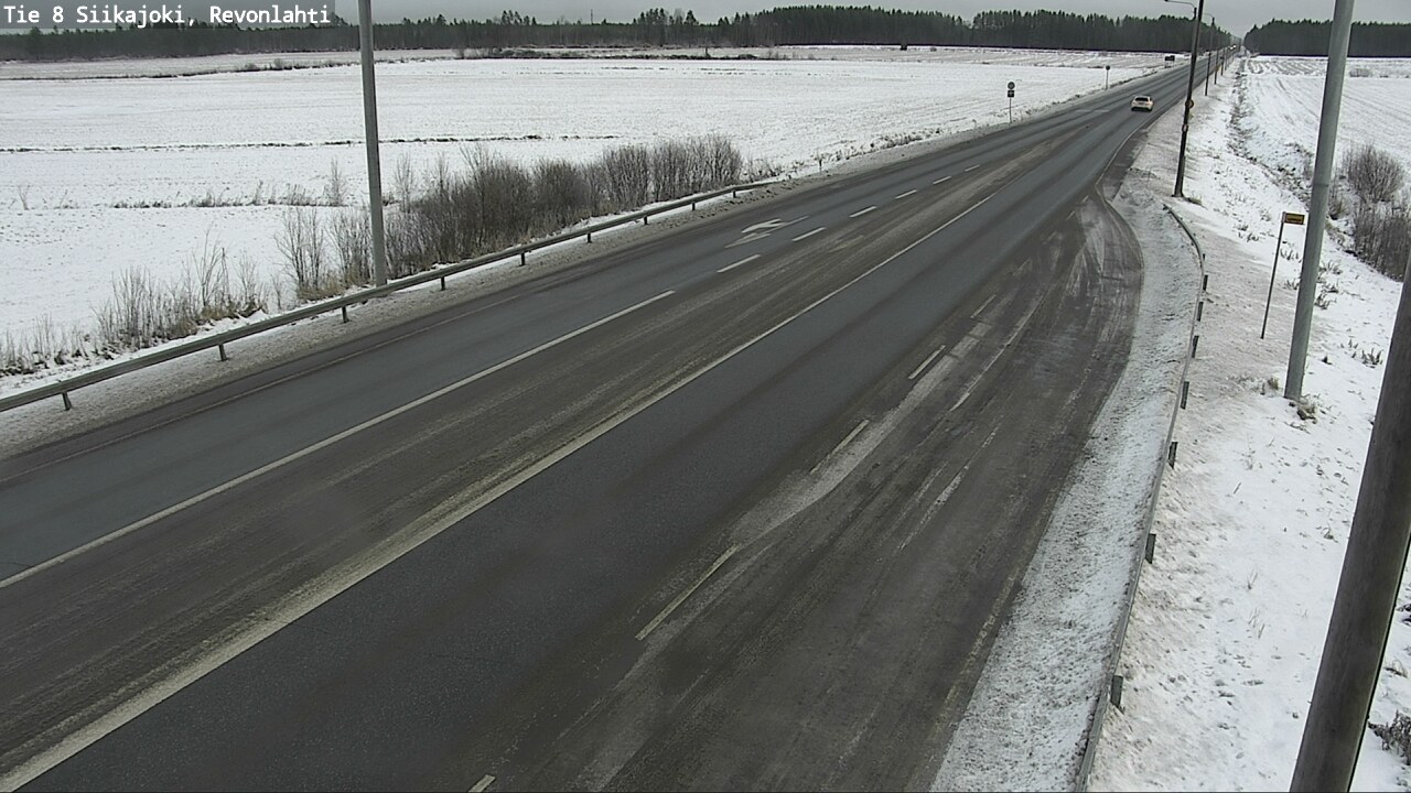 Weather Camera Image Road 8 Siikajoki, Revonlahti, Siikajoki, Pohjois-Pohjanmaa