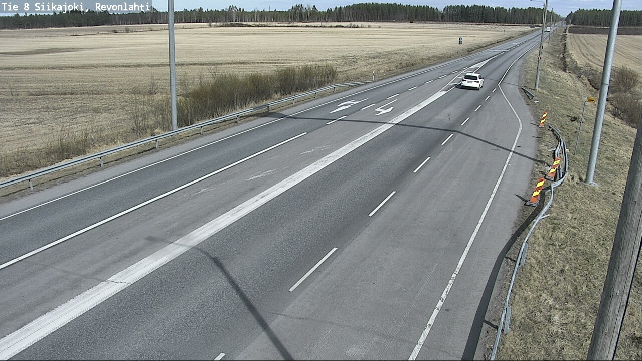 Weather Camera Image Road 8 Siikajoki, Revonlahti, Siikajoki, Pohjois-Pohjanmaa