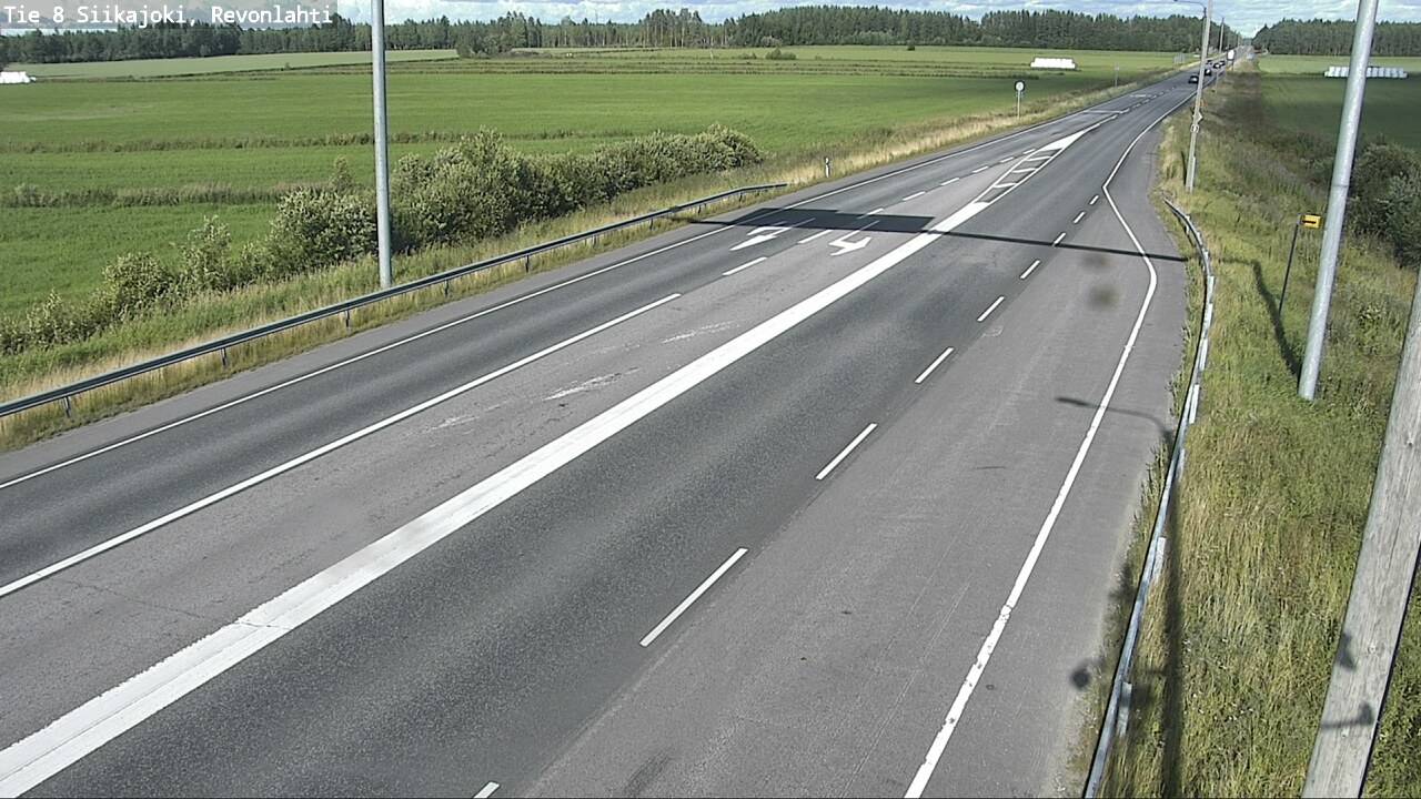 Weather Camera Image Road 8 Siikajoki, Revonlahti, Siikajoki, Pohjois-Pohjanmaa