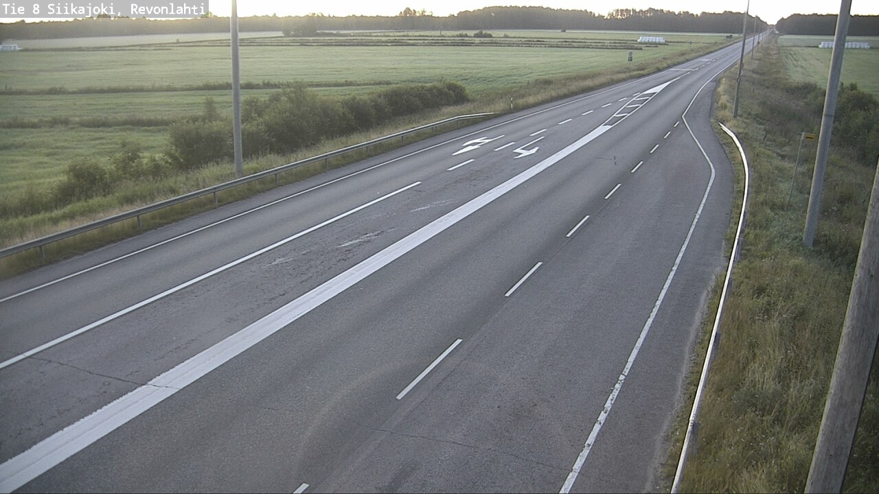Weather Camera Image Road 8 Siikajoki, Revonlahti, Siikajoki, Pohjois-Pohjanmaa