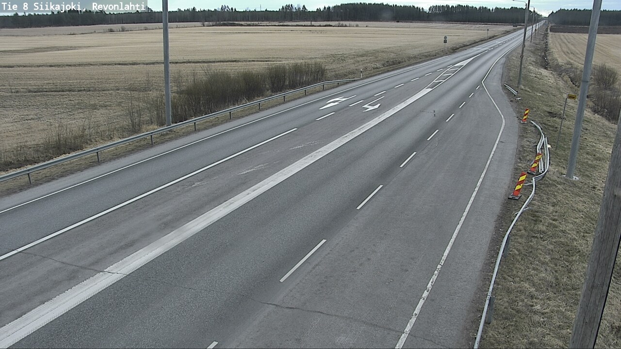 Weather Camera Image Road 8 Siikajoki, Revonlahti, Siikajoki, Pohjois-Pohjanmaa