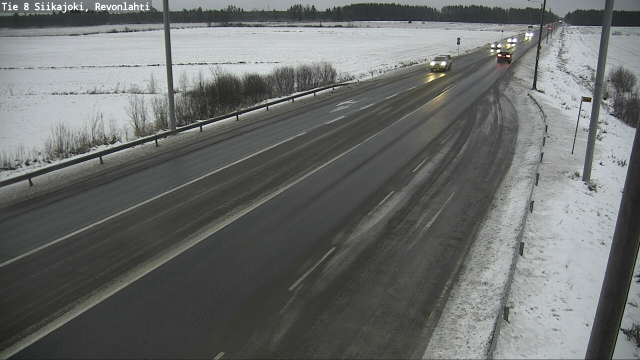 Weather Camera Image Road 8 Siikajoki, Revonlahti, Siikajoki, Pohjois-Pohjanmaa