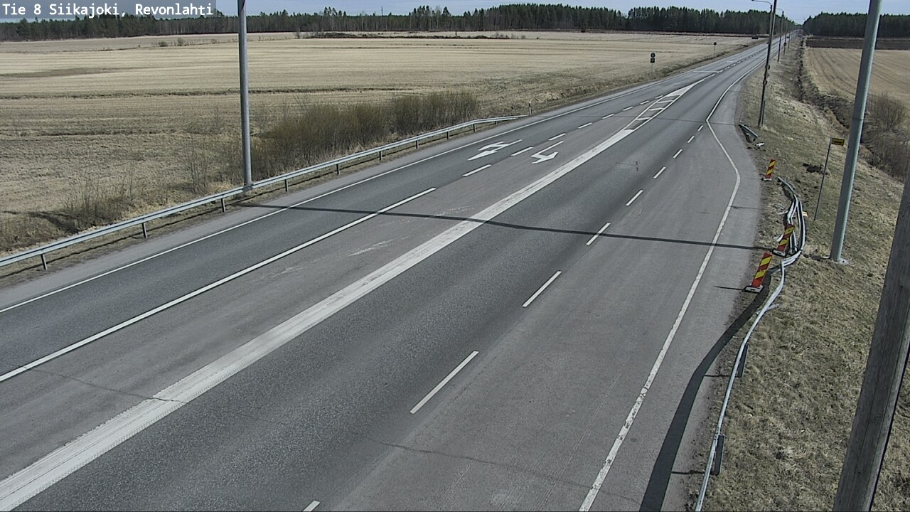 Weather Camera Image Road 8 Siikajoki, Revonlahti, Siikajoki, Pohjois-Pohjanmaa