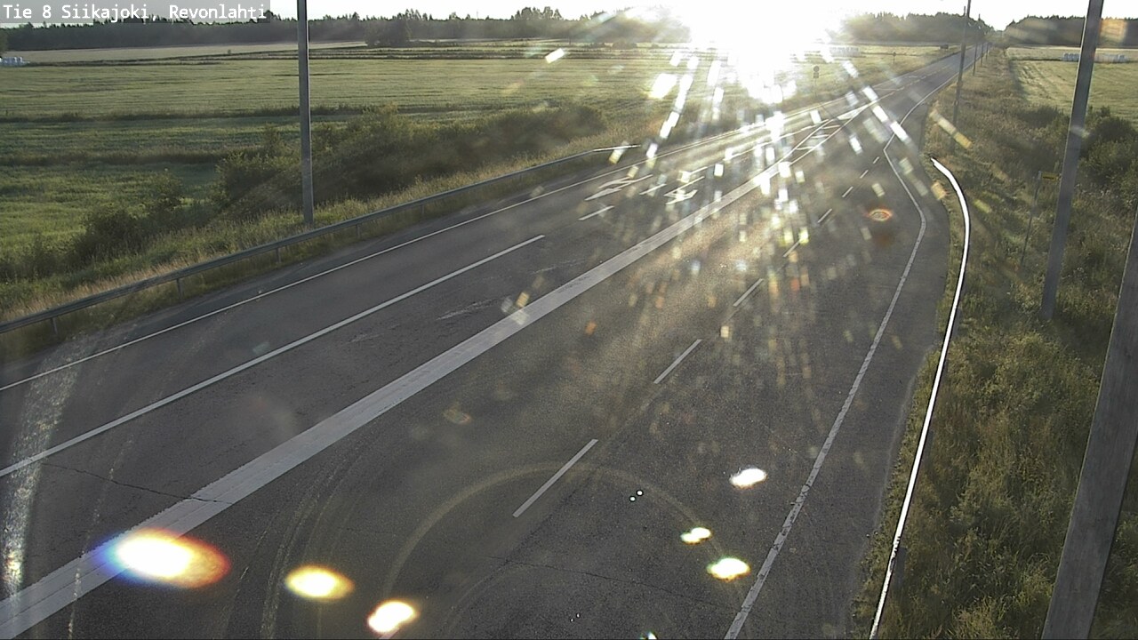 Weather Camera Image Road 8 Siikajoki, Revonlahti, Siikajoki, Pohjois-Pohjanmaa