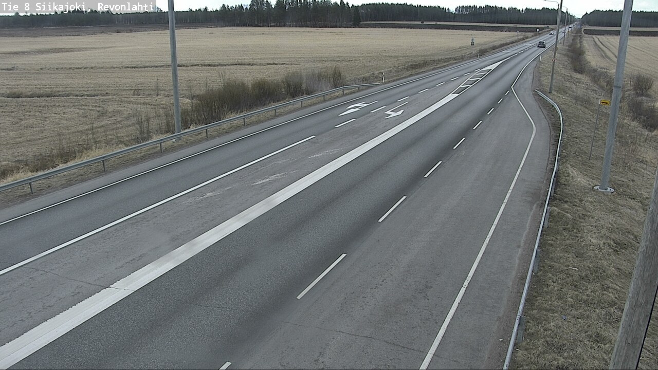 Weather Camera Image Road 8 Siikajoki, Revonlahti, Siikajoki, Pohjois-Pohjanmaa