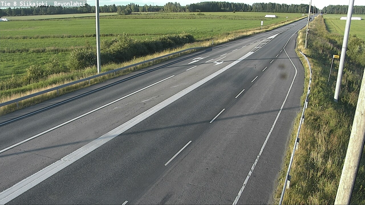 Weather Camera Image Road 8 Siikajoki, Revonlahti, Siikajoki, Pohjois-Pohjanmaa