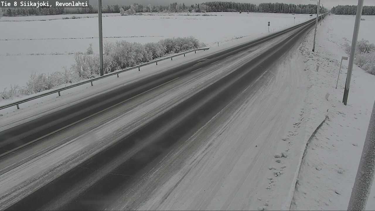 Weather Camera Image Road 8 Siikajoki, Revonlahti, Siikajoki, Pohjois-Pohjanmaa