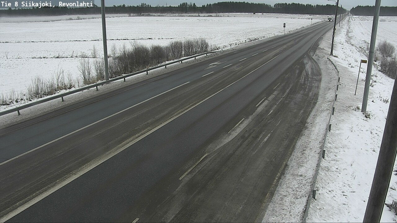 Weather Camera Image Road 8 Siikajoki, Revonlahti, Siikajoki, Pohjois-Pohjanmaa