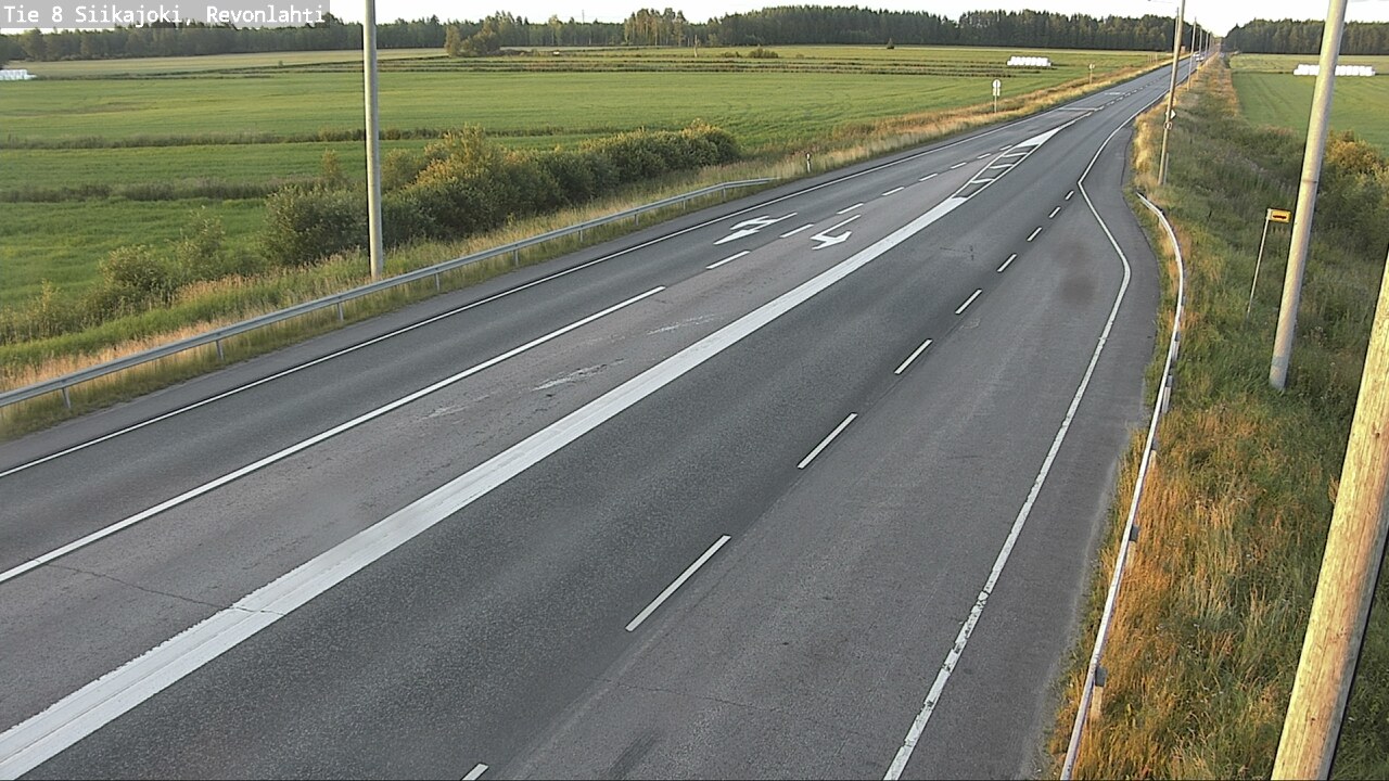 Weather Camera Image Road 8 Siikajoki, Revonlahti, Siikajoki, Pohjois-Pohjanmaa