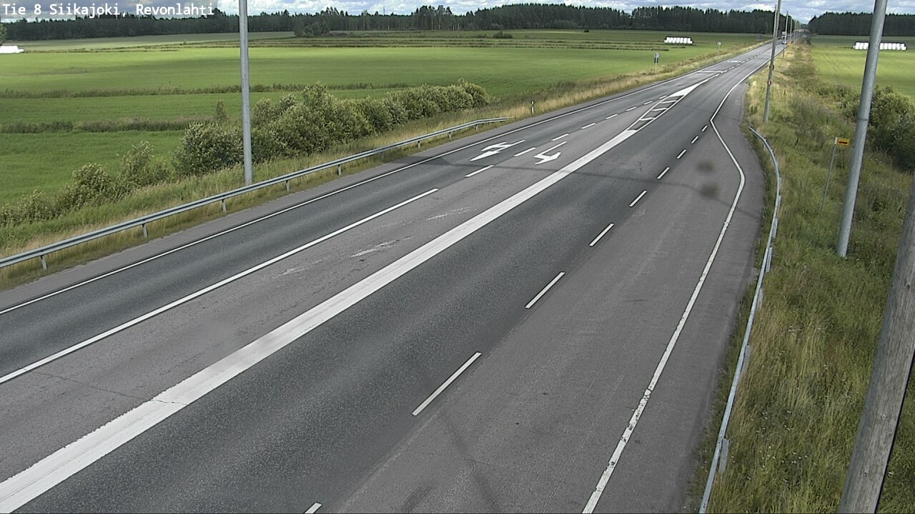Weather Camera Image Road 8 Siikajoki, Revonlahti, Siikajoki, Pohjois-Pohjanmaa