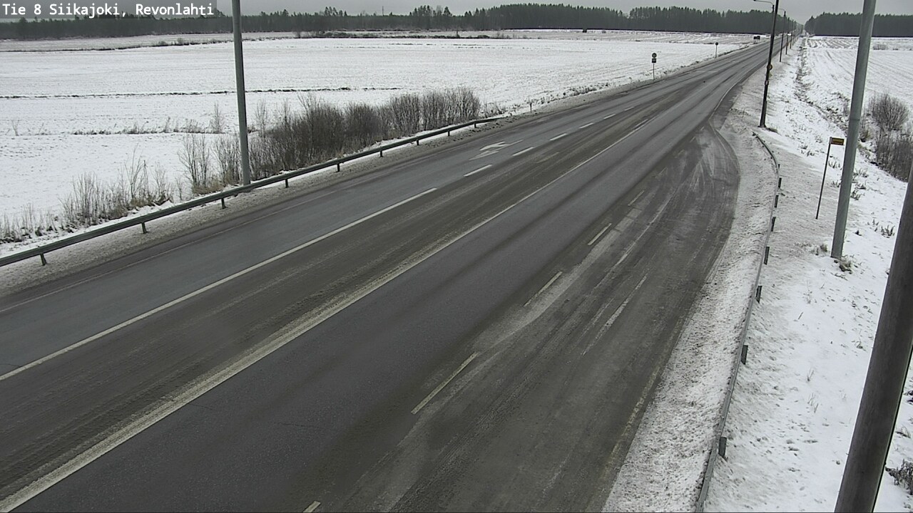 Weather Camera Image Road 8 Siikajoki, Revonlahti, Siikajoki, Pohjois-Pohjanmaa