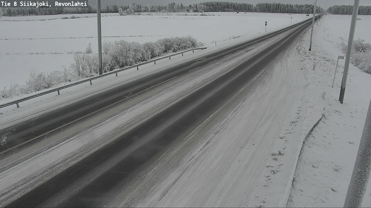 Weather Camera Image Road 8 Siikajoki, Revonlahti, Siikajoki, Pohjois-Pohjanmaa