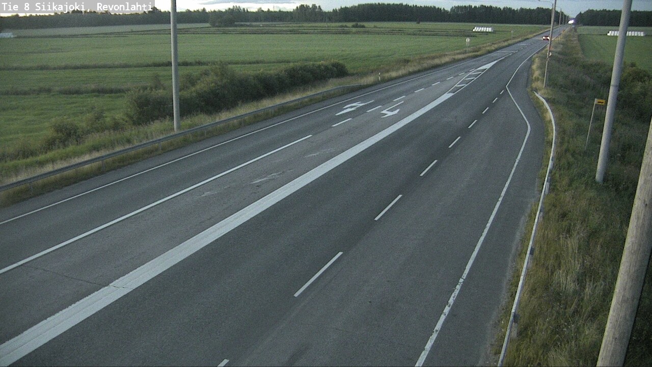 Weather Camera Image Road 8 Siikajoki, Revonlahti, Siikajoki, Pohjois-Pohjanmaa
