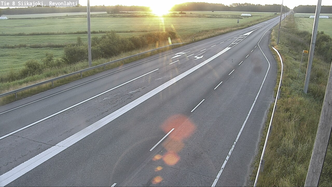 Weather Camera Image Road 8 Siikajoki, Revonlahti, Siikajoki, Pohjois-Pohjanmaa