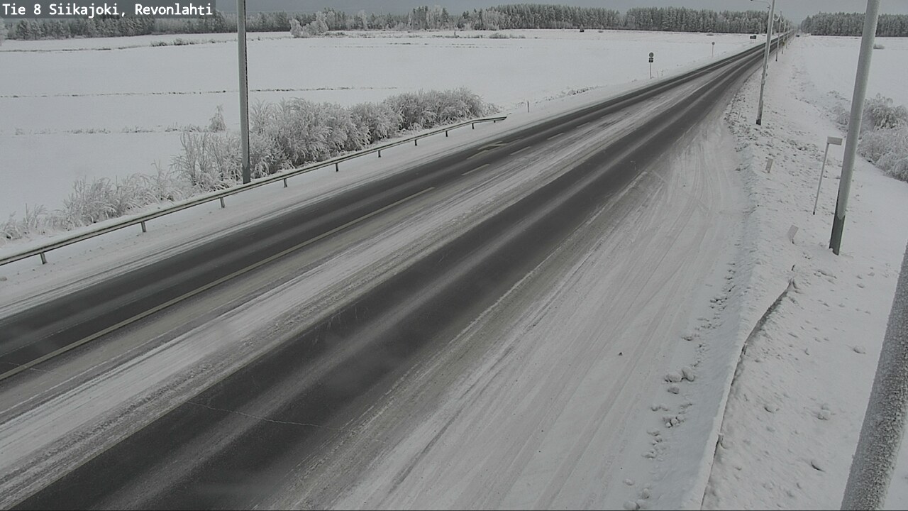 Weather Camera Image Road 8 Siikajoki, Revonlahti, Siikajoki, Pohjois-Pohjanmaa