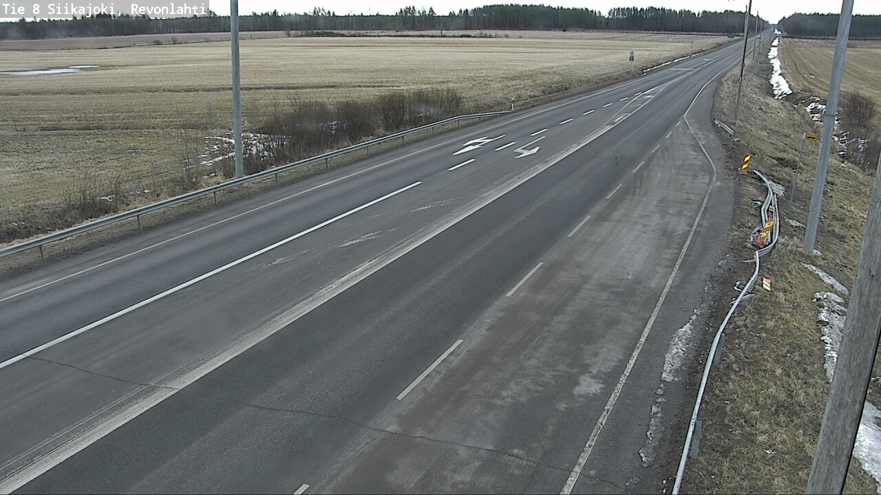 Weather Camera Image Road 8 Siikajoki, Revonlahti, Siikajoki, Pohjois-Pohjanmaa
