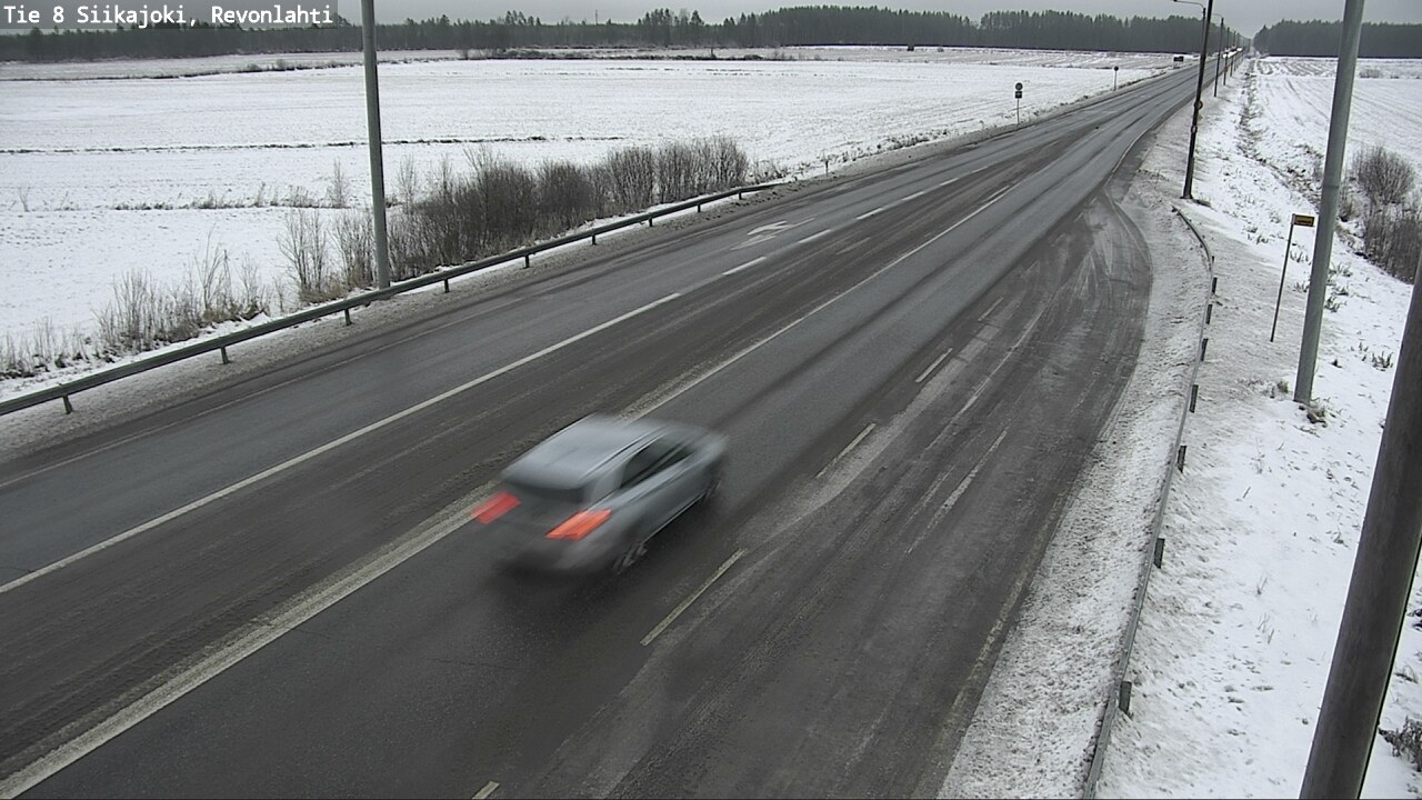 Weather Camera Image Road 8 Siikajoki, Revonlahti, Siikajoki, Pohjois-Pohjanmaa