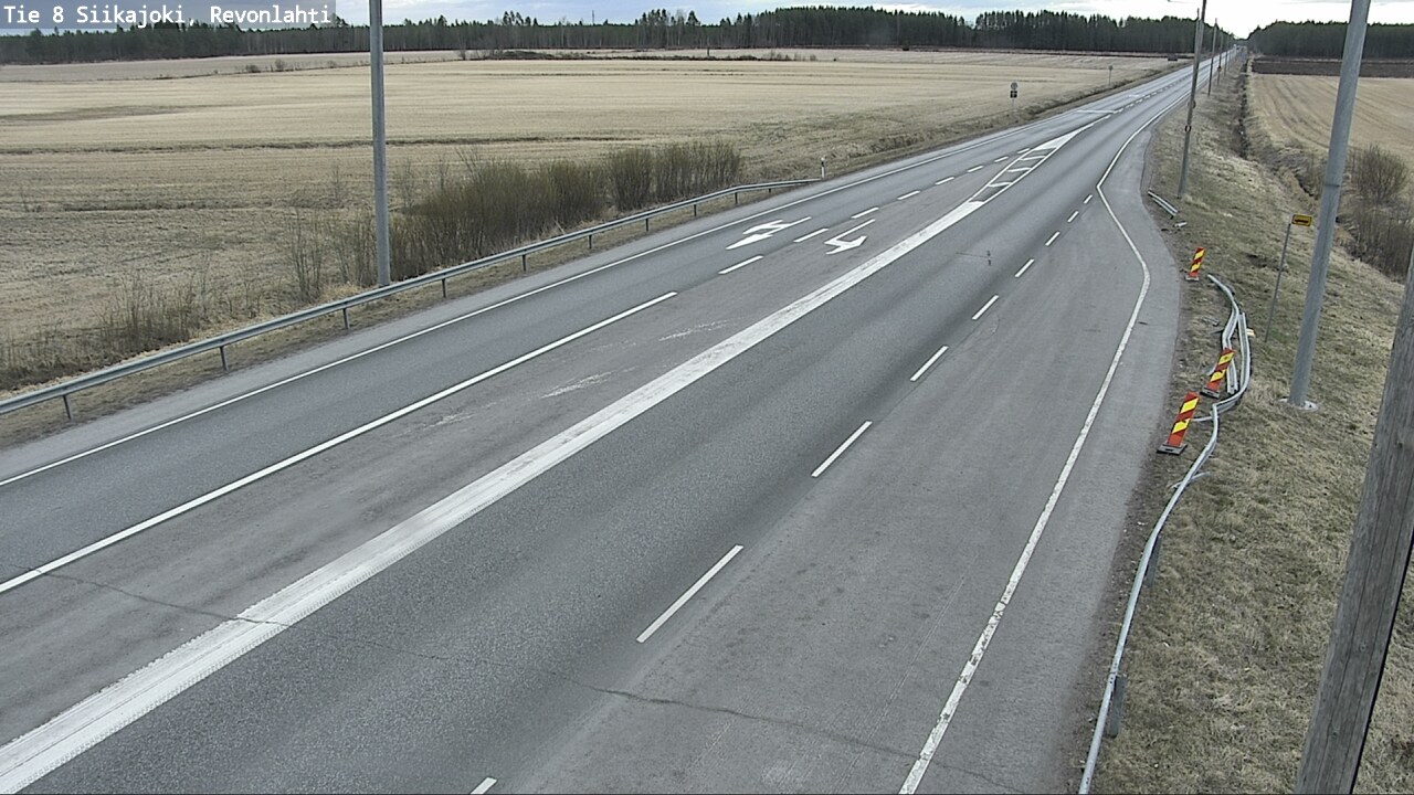 Weather Camera Image Road 8 Siikajoki, Revonlahti, Siikajoki, Pohjois-Pohjanmaa