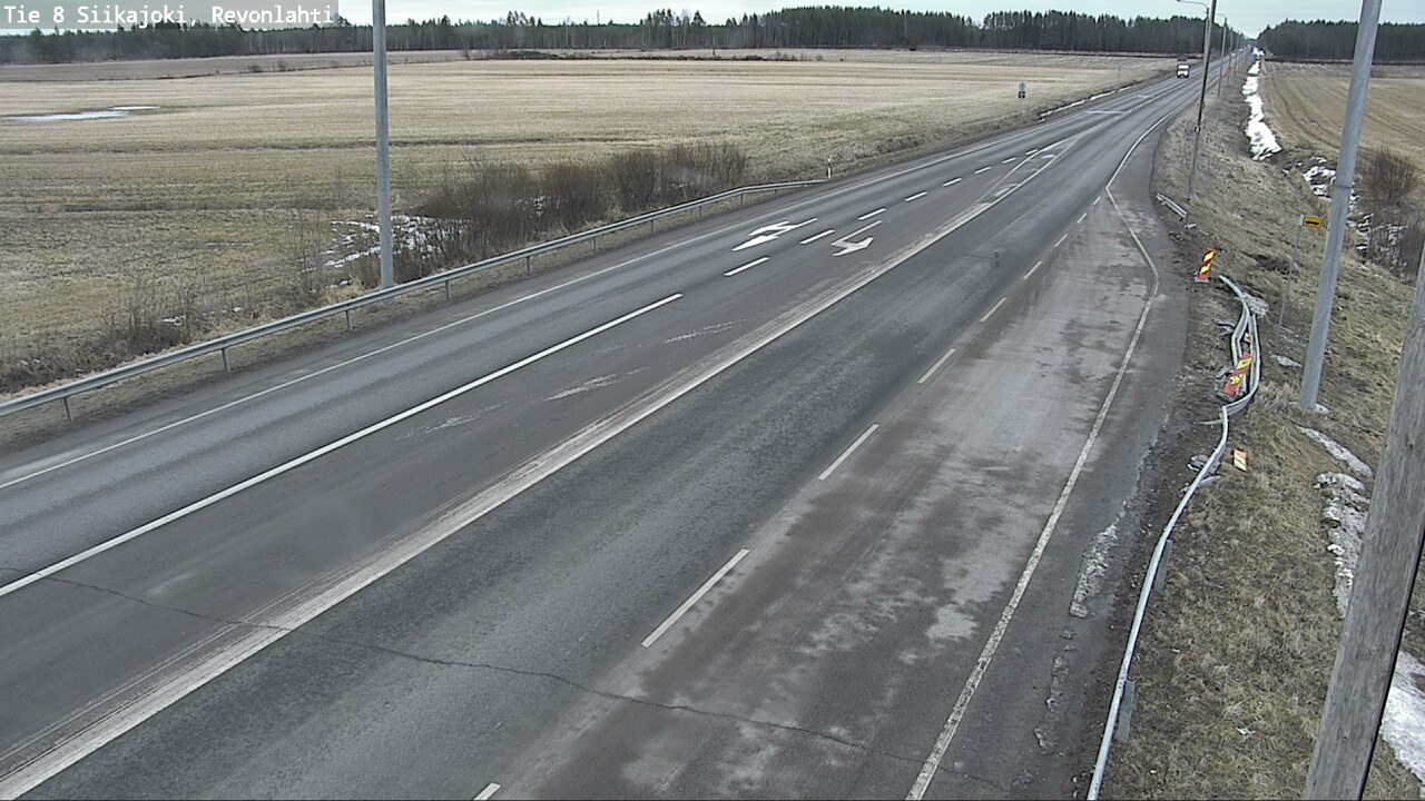 Weather Camera Image Road 8 Siikajoki, Revonlahti, Siikajoki, Pohjois-Pohjanmaa