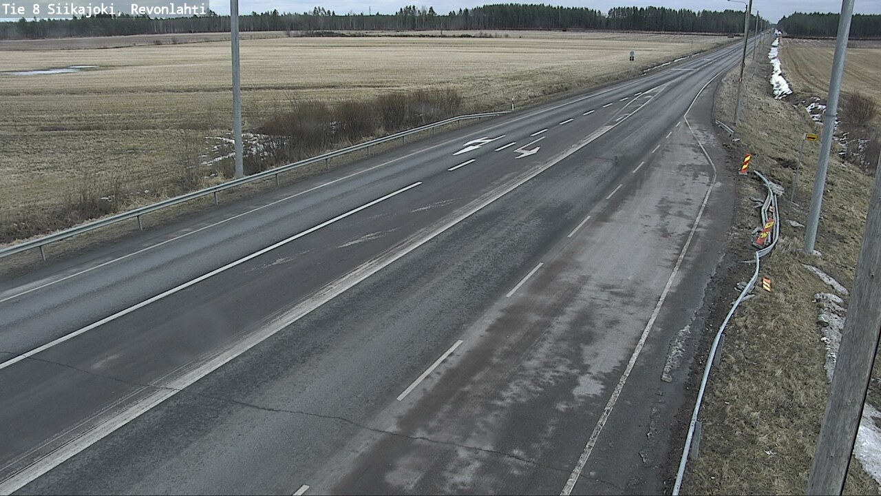 Weather Camera Image Road 8 Siikajoki, Revonlahti, Siikajoki, Pohjois-Pohjanmaa