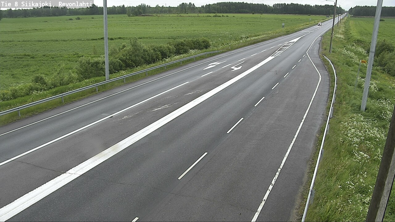 Weather Camera Image Road 8 Siikajoki, Revonlahti, Siikajoki, Pohjois-Pohjanmaa