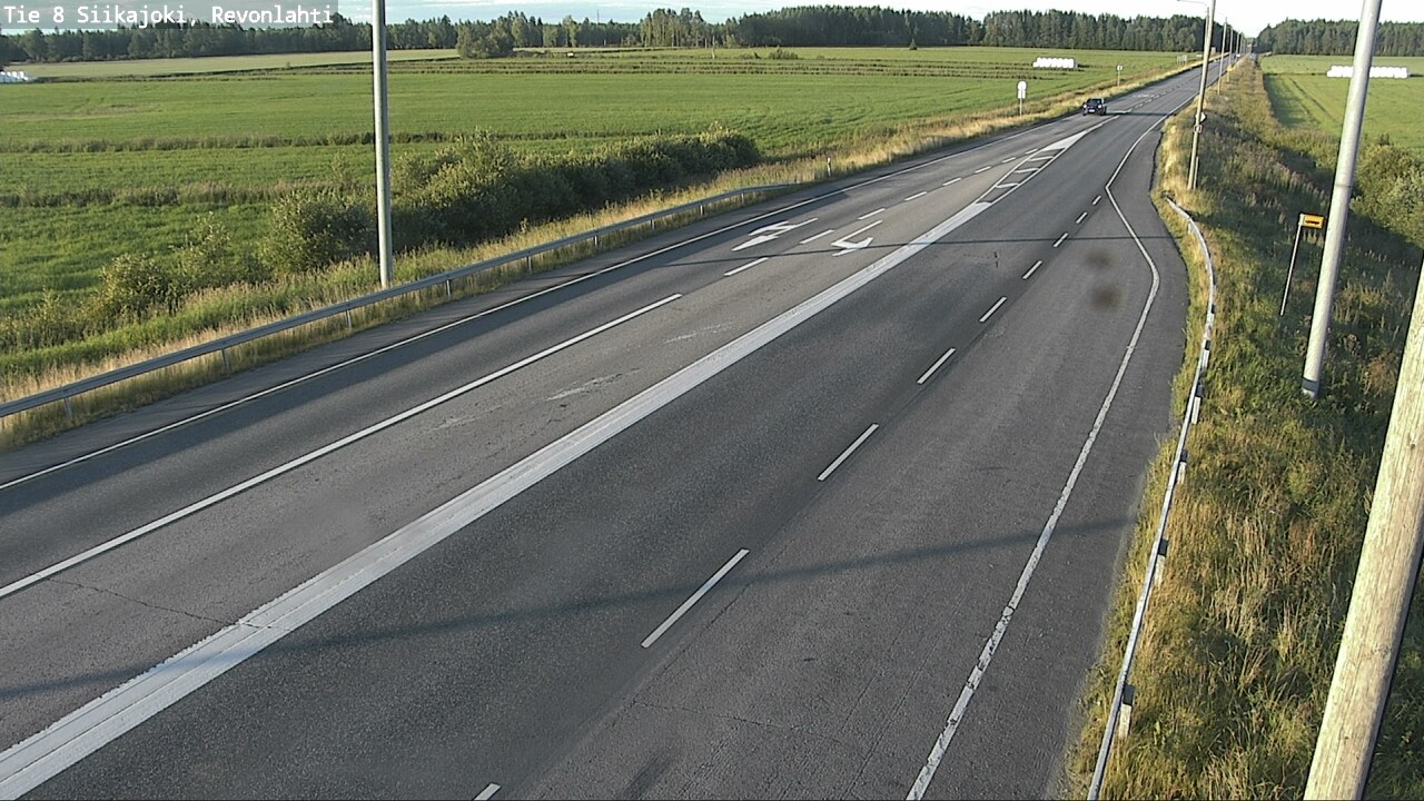Weather Camera Image Road 8 Siikajoki, Revonlahti, Siikajoki, Pohjois-Pohjanmaa