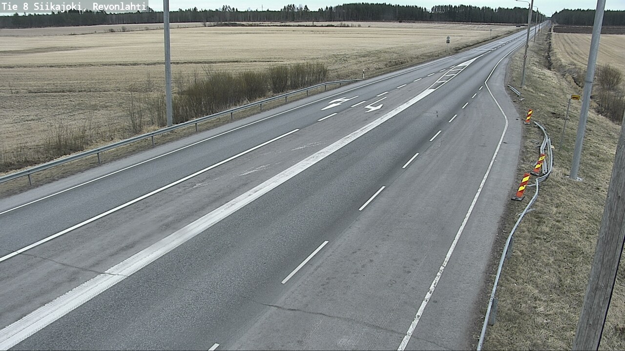 Weather Camera Image Road 8 Siikajoki, Revonlahti, Siikajoki, Pohjois-Pohjanmaa