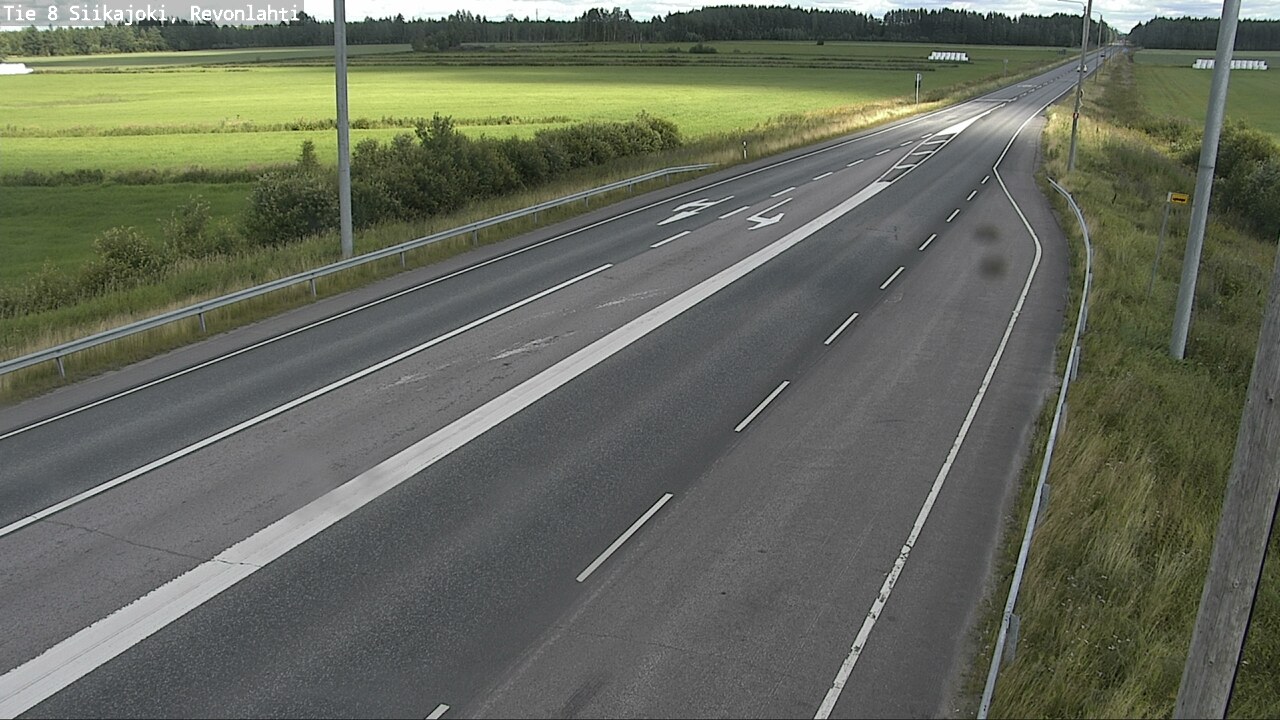 Weather Camera Image Road 8 Siikajoki, Revonlahti, Siikajoki, Pohjois-Pohjanmaa