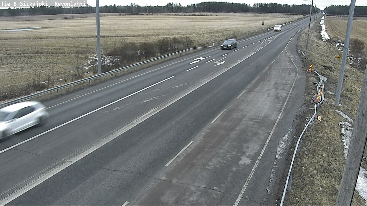 Weather Camera Image Road 8 Siikajoki, Revonlahti, Siikajoki, Pohjois-Pohjanmaa