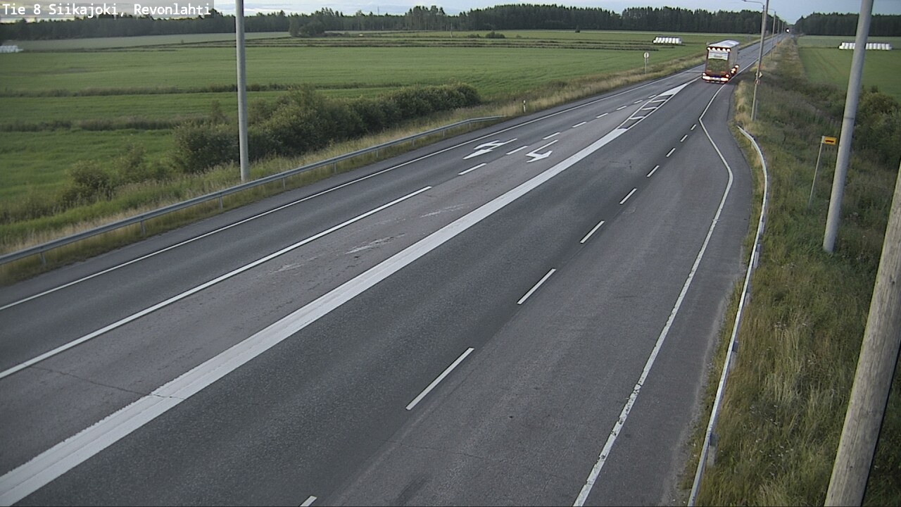 Weather Camera Image Road 8 Siikajoki, Revonlahti, Siikajoki, Pohjois-Pohjanmaa