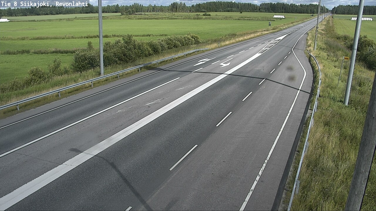 Weather Camera Image Road 8 Siikajoki, Revonlahti, Siikajoki, Pohjois-Pohjanmaa