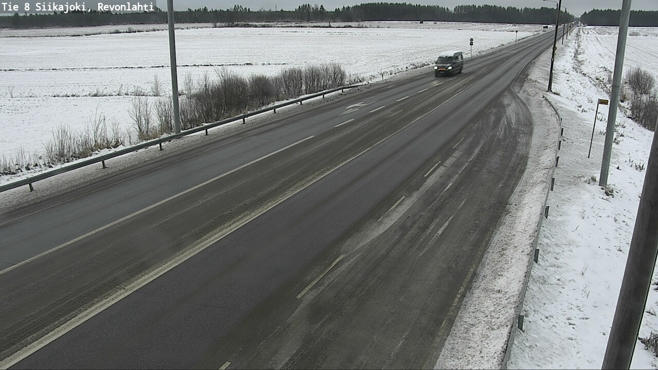 Weather Camera Image Road 8 Siikajoki, Revonlahti, Siikajoki, Pohjois-Pohjanmaa