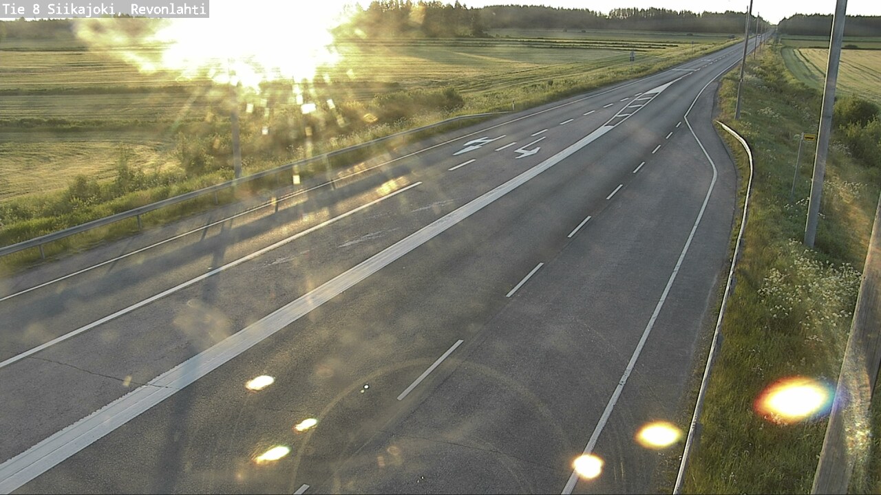 Weather Camera Image Road 8 Siikajoki, Revonlahti, Siikajoki, Pohjois-Pohjanmaa
