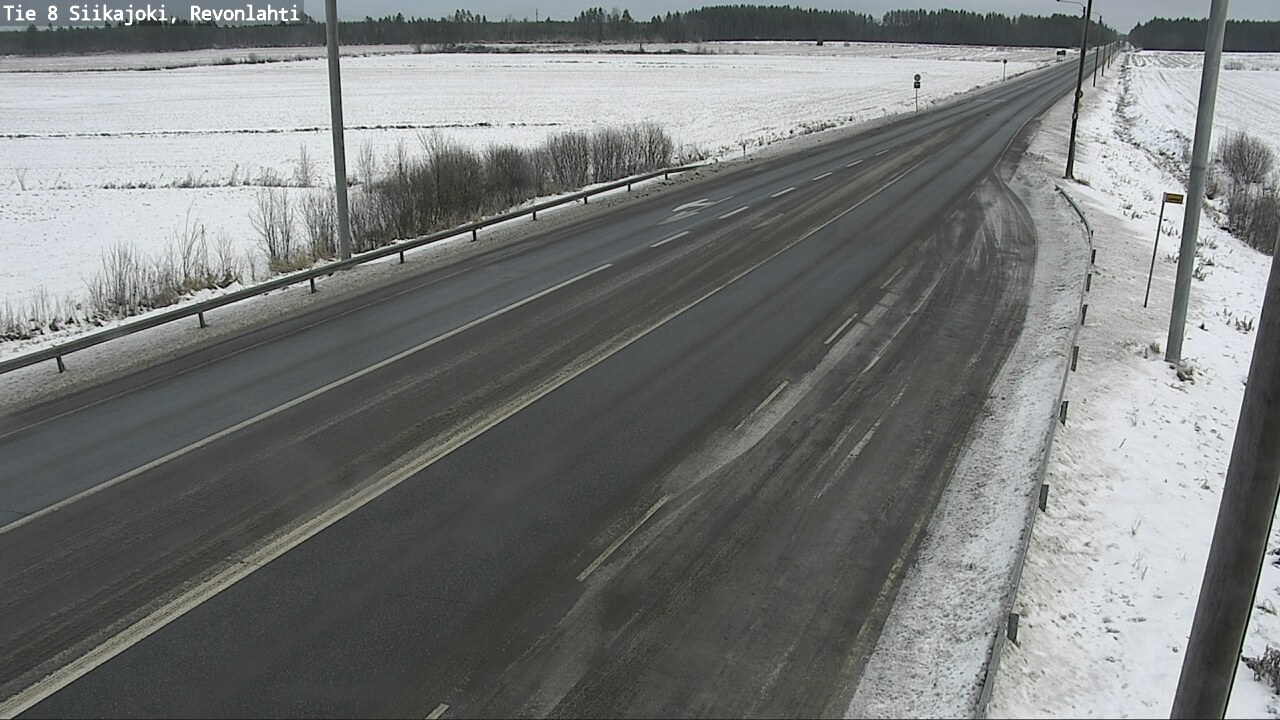 Weather Camera Image Road 8 Siikajoki, Revonlahti, Siikajoki, Pohjois-Pohjanmaa